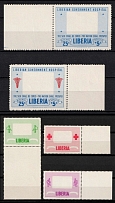 1954 Liberia (PROOFS of Mi. 456 - 459, Margins, MNH)