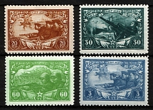 1943 200th Anniversary of the Death of Vitus Bering, Soviet Union, USSR, Russia (Zv. 756 - 763, Full Set, MNH/MH)