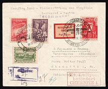 1933 (30 Apr) USSR Leningrad - Berlin - Chemnitz, Airmail Registered cover, First flight (after winter pause) Leningrad - Berlin, Berlin - Chemnitz (Muller 41 (USSR) and 360 (Germany), CV $800)