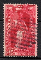 1895 25c Statue of Freedom, Newspaper and Periodical Stamp, United States, USA (Scott PR118, Canceled, CV $70)