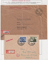 1944 (20 Apr) German Occupation of the Netherlands, Registered Сovers with Special Cancellation Commemorating the 55 Anniversary of Hitler franked with Mi. 884, 885