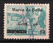 1919 40c on 2c Fiume, Italian Administration, Revenue (Canceled)