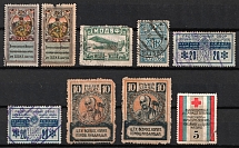 Russia, Cinderellas and Revenues Stock of Stamps