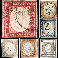 Sardinia, Italy, Stock of stamps (CV $140)