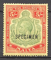 1914-21 British Malta Specimen