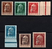 1912 Bavaria, German States, Germany (Mi. 6 - 11, Full Set, CV $50, MNH/MLH)