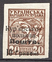 1920 Ukraine Courier-Field Mail 10 Грн on 20 Ш (CV $125)