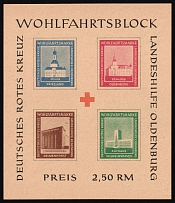 1948 Oldenburg, Germany Local Post, Souvenir Sheet (Mi. Bl. II B, Unofficial Issue, CV $70, MNH)