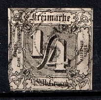 1864 1/4sgr Thurn und Taxis, German States, Germany (Mi. 26, Canceled, CV $70)