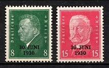 1930 Weimar Republic, Germany (Mi. 444 - 445, Full Set, CV $30, MNH)