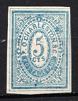 1861 5c Charleston, S. C., Southern Confederate States, United States (Sc. 16X1)