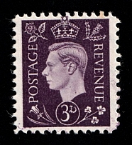 3d Anti-British Propaganda, King George VI, German Propaganda Forgery (Mi. 8, CV $60)