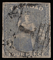 1859 4p Trinidad, British Colonies (SG 25, Canceled, CV $490)
