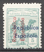 1931-32 Spanish Sahara Double + Inverted  + Different Color Overprint