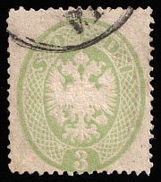 1863 3s Austria, Lombardy-Venetia (Mi 15, Canceled, CV $100)