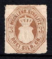 1864 3sgr Mecklenburg-Strelitz, German States, Germany (Mi. 6, CV $70)