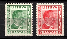 1936-37 Lithuania (Mi. 410 - 411, CV $30)