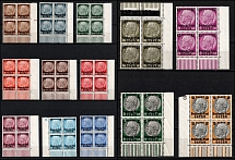 1940 General Government, Germany, Blocks of Four (Mi. 1 - 13, Full Set, Corner Margins, CV $230, MNH)