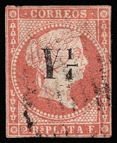 1857 2r Spanish West Indies, Spanish Colonies (Mi 11, Canceled, CV $80)
