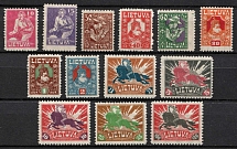 1921-22 Lithuania (Mi. 87, 88, 90, 91, 93 - 101, CV $30)