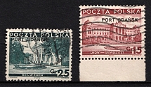 1936-37 Port Gdansk, Danzig Gdansk, Germany (Mi. 30 - 31, Canceled, CV $50)