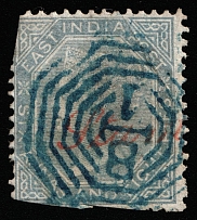 1866 6a East India, British Colonies (SG 72, Canceled, CV $60)