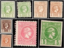 1888-92 Greece, Stock of valuable stamps