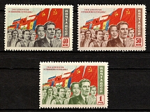 1950 For the Democracy & Socialismus, Soviet Union, USSR, Russia (Zv. 1470 - 1472, Full Set, MNH)