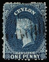 1862 1p Ceylon, British Colonies (SG 39, Canceled)