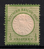 1872 1/3gr German Empire, Big Breast Plate, Germany (Mi. 17 a, CV $60)