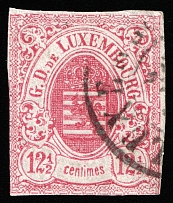 1859 12,5c Luxembourg (Mi 7, Canceled, CV $240)
