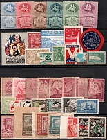 Hungary, Germany, Europe, Stock of Cinderellas, Non-Postal Stamps, Labels, Advertising, Charity, Propaganda (#236A)