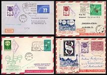 1962-63 Poznan, Republic of Poland, Non-Postal, Cinderella, Stock of Balloon Covers (Commemorative Cancellations)