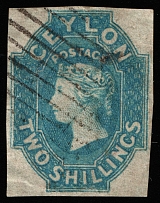 1859 2S Ceylon, British Colonies (SG 12, Canceled, CV $2,000)