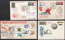 1965-90 Poland, Non-Postal, Cinderella, Stock of Airmail and Ship Covers
