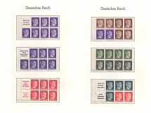 1941 Third Reich, Germany, Se-tenants, Zusammendrucke, Blocks (Mi. H - Bl. 117 B - 122 B, High CV)