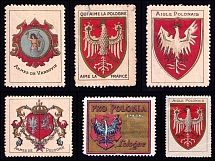 1915-16 Polish Eagle, Issued in France, Cinderellas