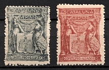 1917 Catalonia, Spain, 'Pro Allies Committee', Non-Postal Stamps