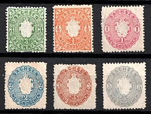 1863-67 Saxony, German States, Germany (Mi. 14 - 19, Full Set, Signed, CV $40)