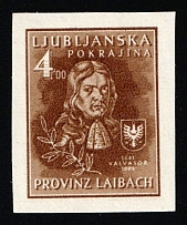 1944 '4' Ljubljana, German Occupation, Germany (Mi. II B, Unissued Stamp, Signed, CV $70, MNH)