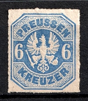 1867 6kr Prussia, German States, Germany (Mi. 25, CV $40)