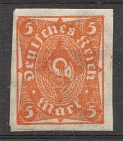 1922-23 Germany Imperf 5 Mark (CV $100, MNH)