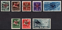 1944 Ljubljana, German Occupation, Germany, Airmail (Mi. 21 - 28, Full Set, Canceled, CV $1,400)