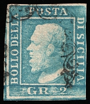 1859 2g Sicily, Italy (Sc 13g, Canceled, CV $120)