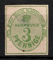 1863 3pf Hannover, German States, Germany (Mi. 20, CV $650)