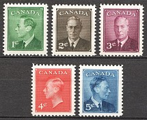 1950 Canada British Empire Coil Stamps Perf. 9.5 (Full Set)