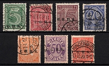 1920 Joining of Upper Silesia, Germany, Official Stamps (Mi. 1 - 7, Full Set, Canceled, CV $50)