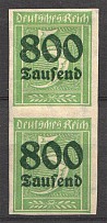 1923 Germany 800.000 Pair (Imperf, CV $120)