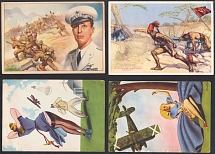 Italy, Propaganda Postcards WW II, Stock of Postcards