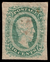 1863-64 10c Southern Confederate States, United States (Sc 11, CV $30)